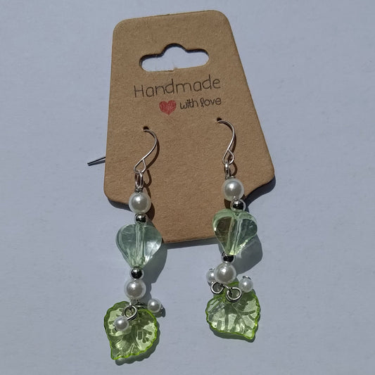 Green heart Earrings